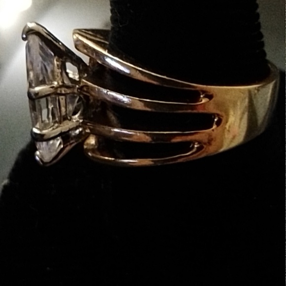 Vintage CZ GF/SS Solitaire Ring size 6 - Picture 2 of 8